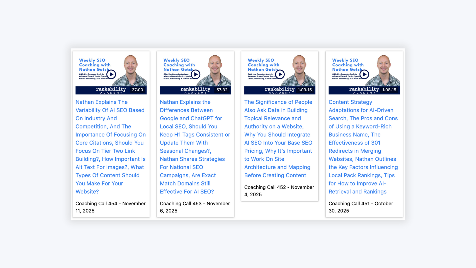 Coaching program visualization